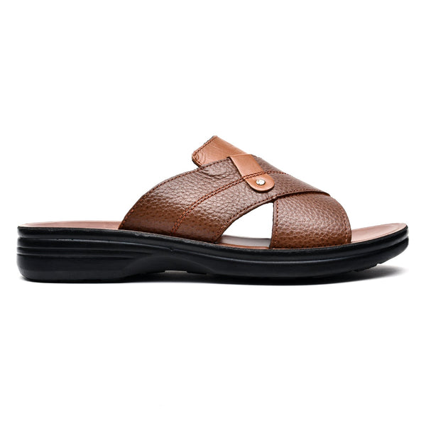 LEATHER SLIPPER - VO-622 TAN