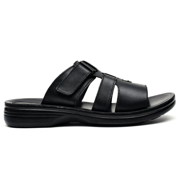 LEATHER SLIPPER - VO-626 BLACK