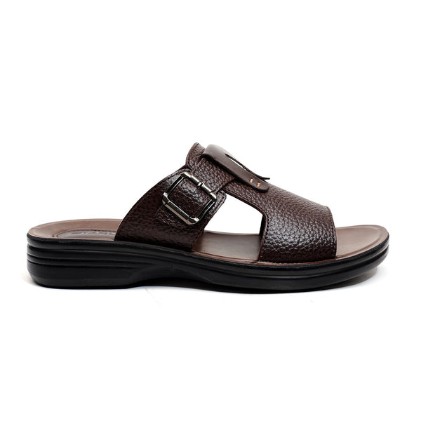 LEATHER SLIPPER - VO-633 BROWN