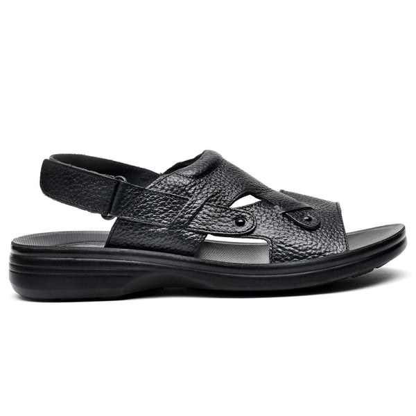 LEATHER SLIPPER - VO-640 BLACK