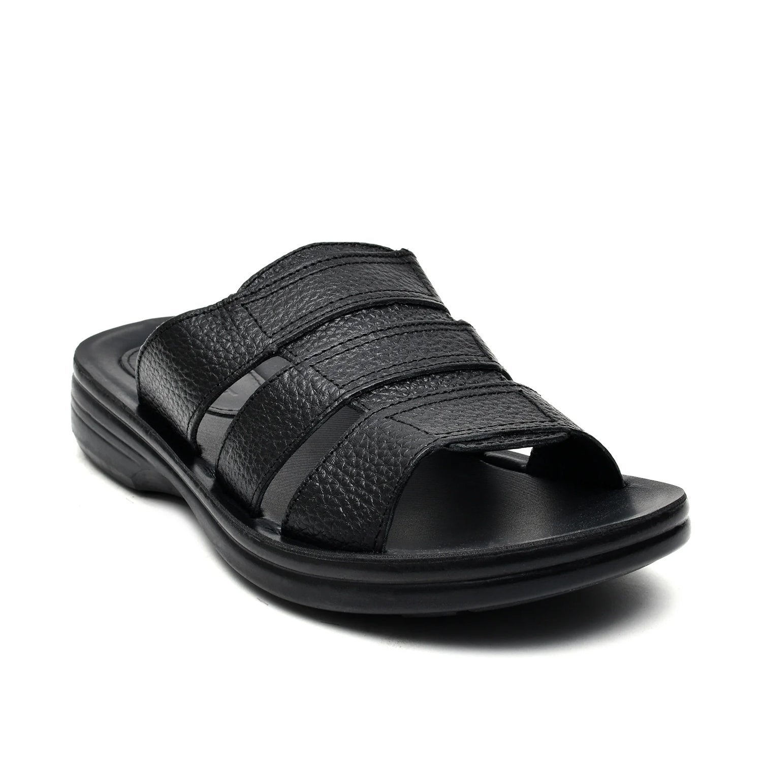 LEATHER SLIPPER - VO-620 BLACK
