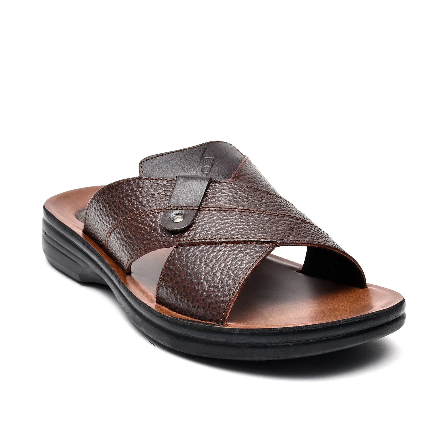 LEATHER SLIPPER - VO-622 BROWN