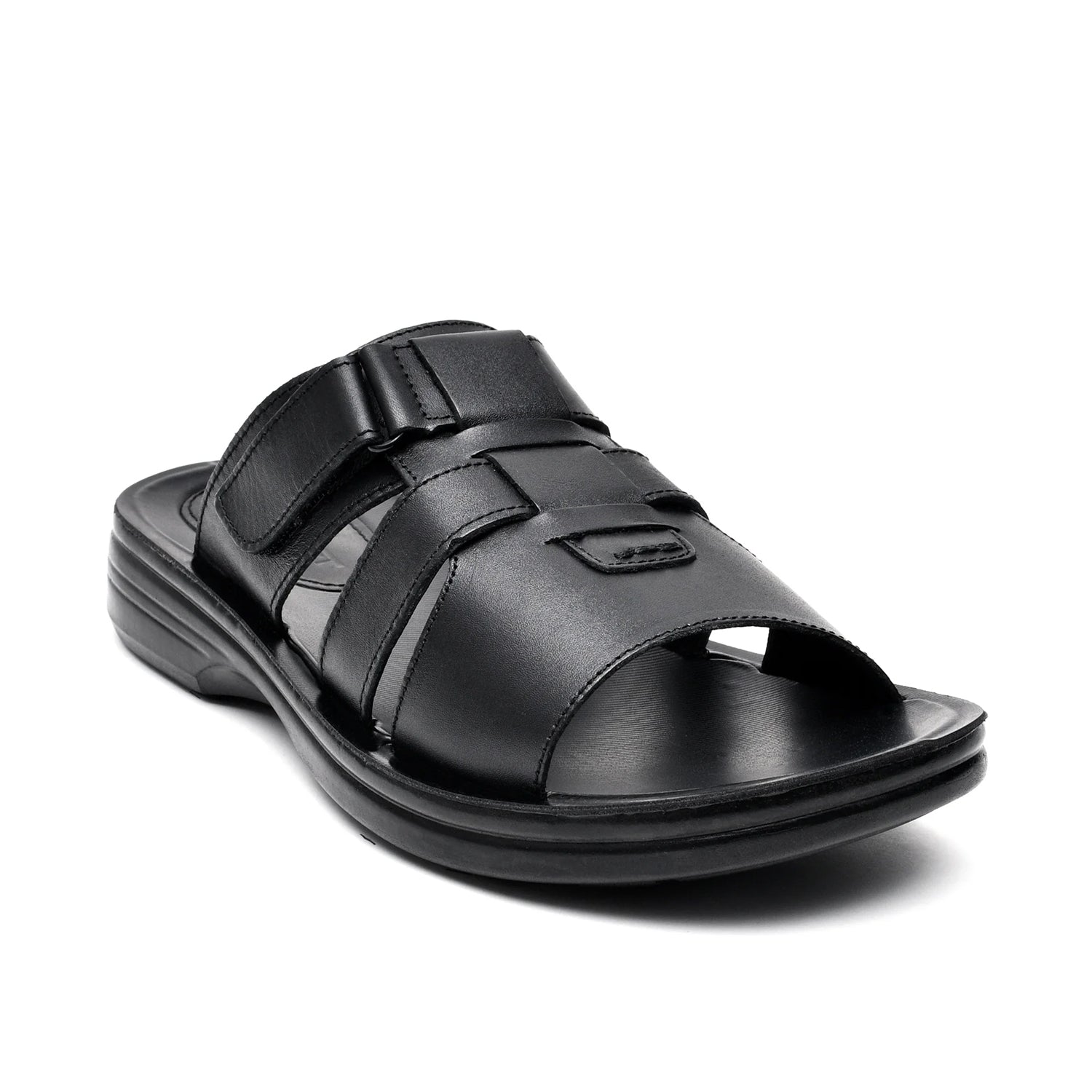 LEATHER SLIPPER - VO-626 BLACK