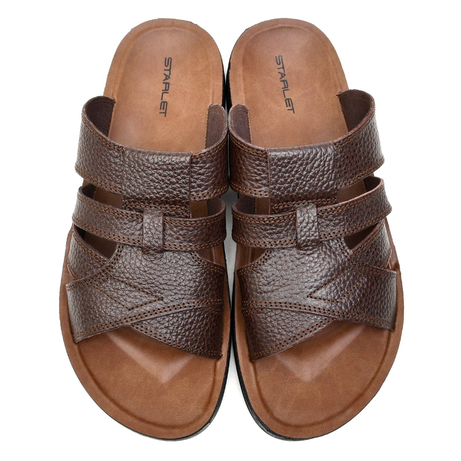 LEATHER SLIPPER - WA-1827 BROWN