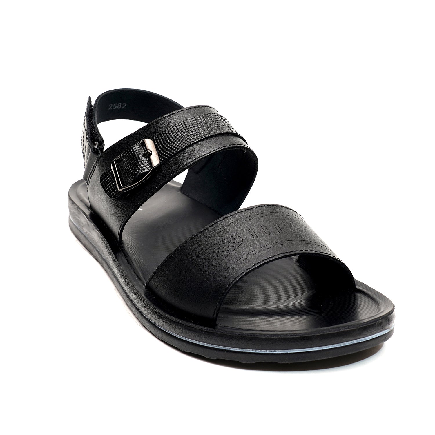 LEATHER SANDAL -WA-1842 BLACK