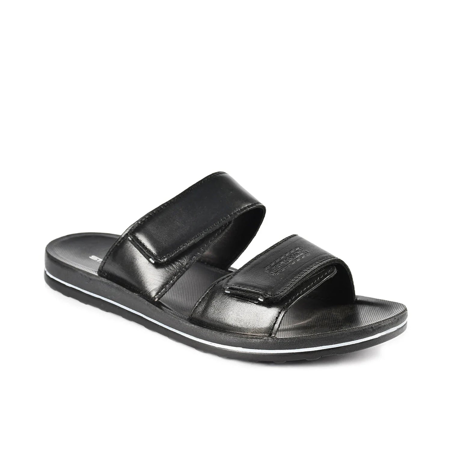 LEATHER SLIPPER - WA-1812 BLACK