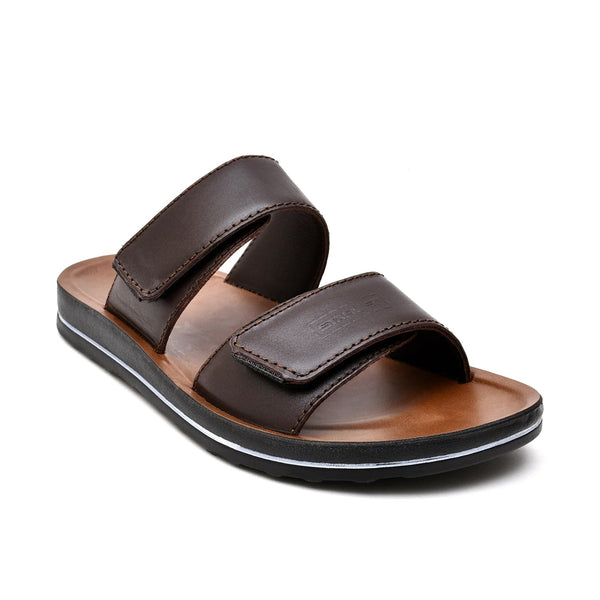 LEATHER SLIPPER - WA-1812 BROWN