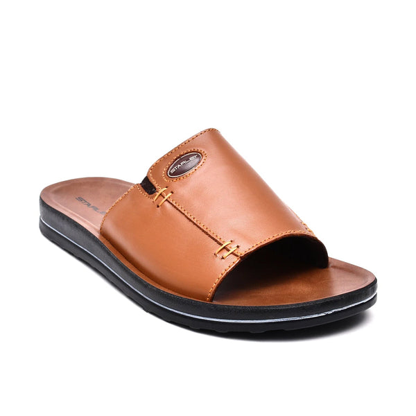 LEATHER SLIPPER - WA-1825 TAN
